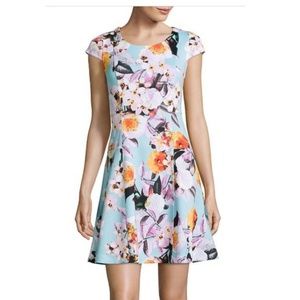 Worthington Fit & Flare Floral Dress, Size 4